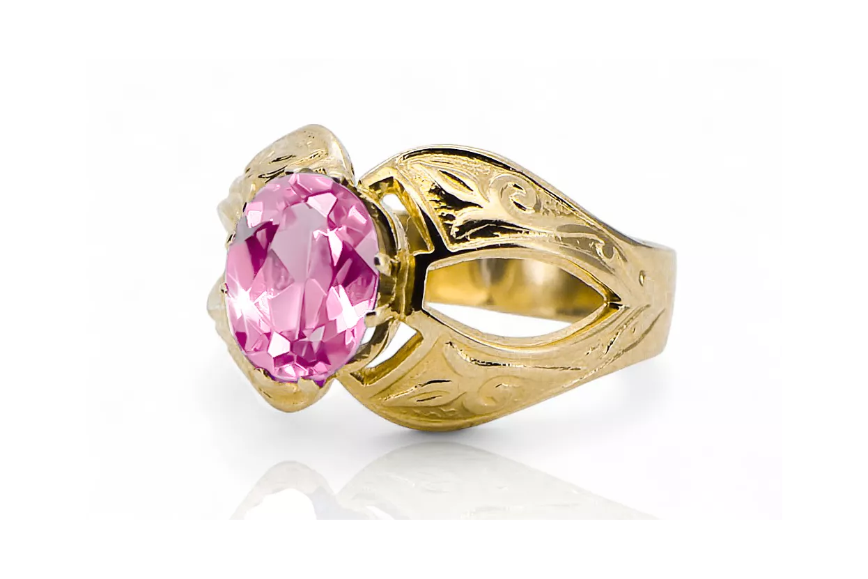 Κίτρινος χρυσός 14 καρατίων Αμέθυστος  Vintage craft vrc135y